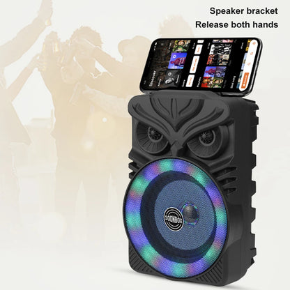 HiFi Bluetooth-Compatible Speaker Support TF Card HiFi Stereo Subwoofer RGB Light FM Aux Portable Wireless Loudspeaker