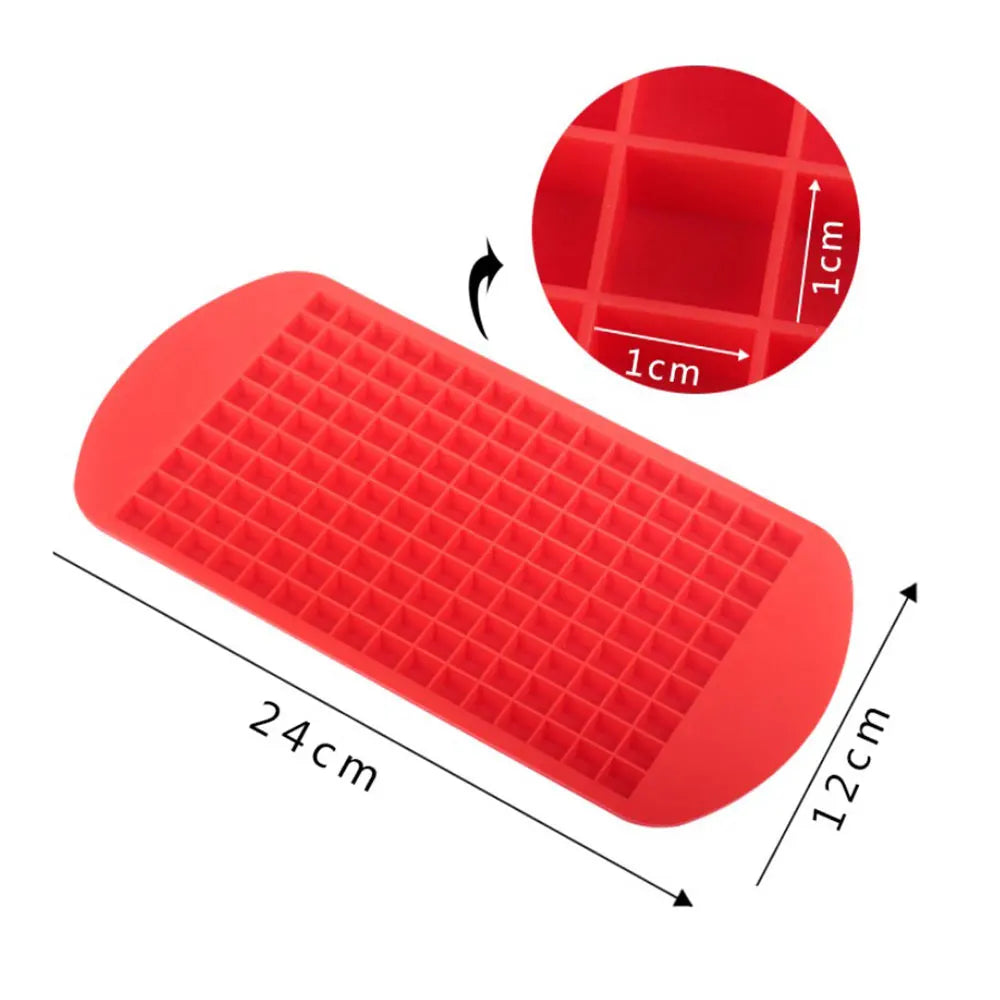 Silicone World Silicone Ice Cube Tray 160 Grids Ice Cube Silicone Mold Mini Square Ice Cube Mold Ice Making Molds