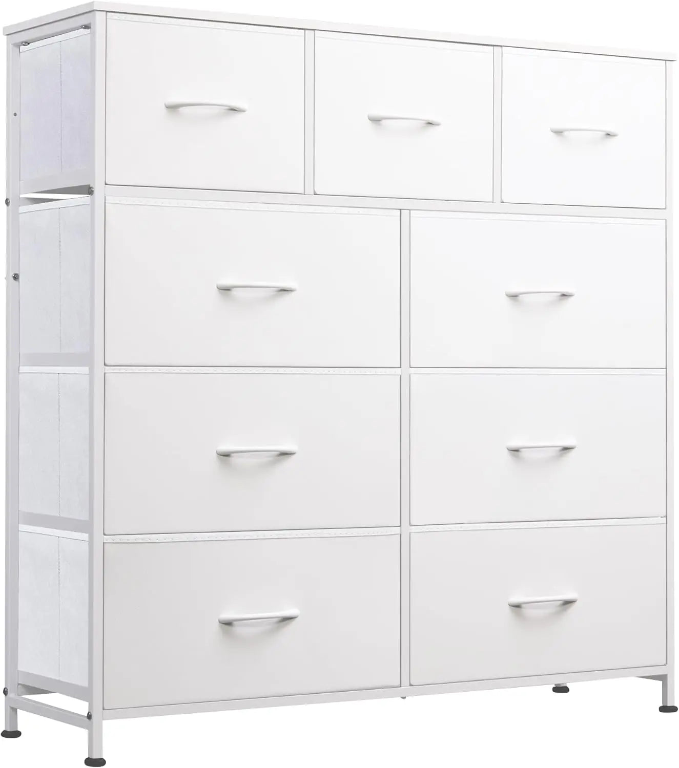 9-Drawer Dresser, Fabric Storage Tower for Bedroom, Hallway, Closet, Tall Chest Organizer Unit for Bedroom with Fabric Bins