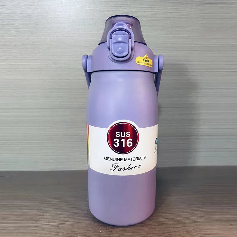 1.2L Large Capacity Thermal Thermo Water Bottle Stainless Steel Thermo Bottle Portable Vacuum Mug Thermos Insulated Cup Tumbler