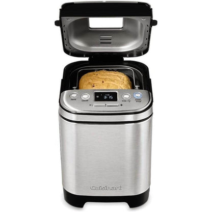 Bread Maker Machine, Compact and Automatic, Customizable Settings, Up to 2lb Loaves, CBK-110P1, Silver,Black - MarvelouStoree