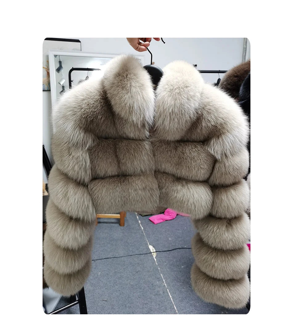 MAOMAOKONG 2023 Trend New Real Fur Coat Natural Fox Fur Women's Winter Coats Short Jackets Female Clothing Vests Fashion