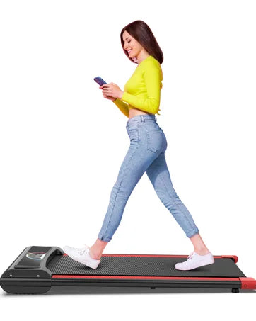 Treadmill, 300 lb Capacity Under Desk Treadmill Walking Pad with Handle Bar, Walking Treadmills for Home Small, Mini