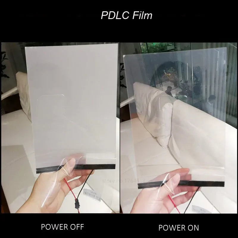 Self Adhesive PDLC Smart Window Glass Film White Privacy Glass Tint Customized Size Electric Smart Window Film