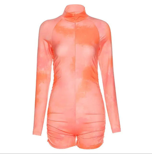 Sexy Dye Ruched Bodysuit - MarvelouStore