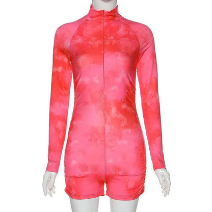 Sexy Dye Ruched Bodysuit - MarvelouStore