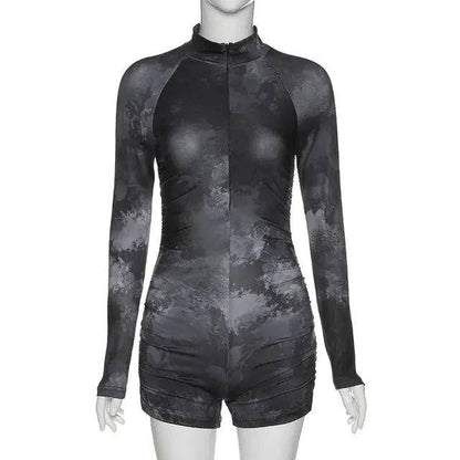 Sexy Dye Ruched Bodysuit - MarvelouStore