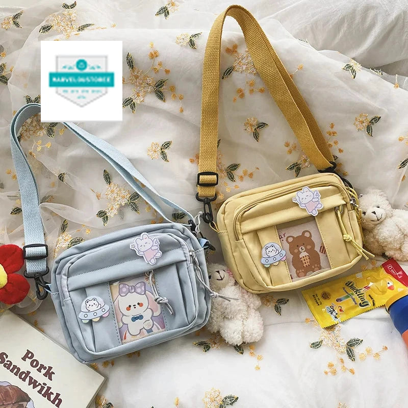 New Kawaii Bag Girls 2024 New JK Transparent Bag Small Crossbody Bag For Women Purses and Handbags Shoulder Bag Itabag Bolso