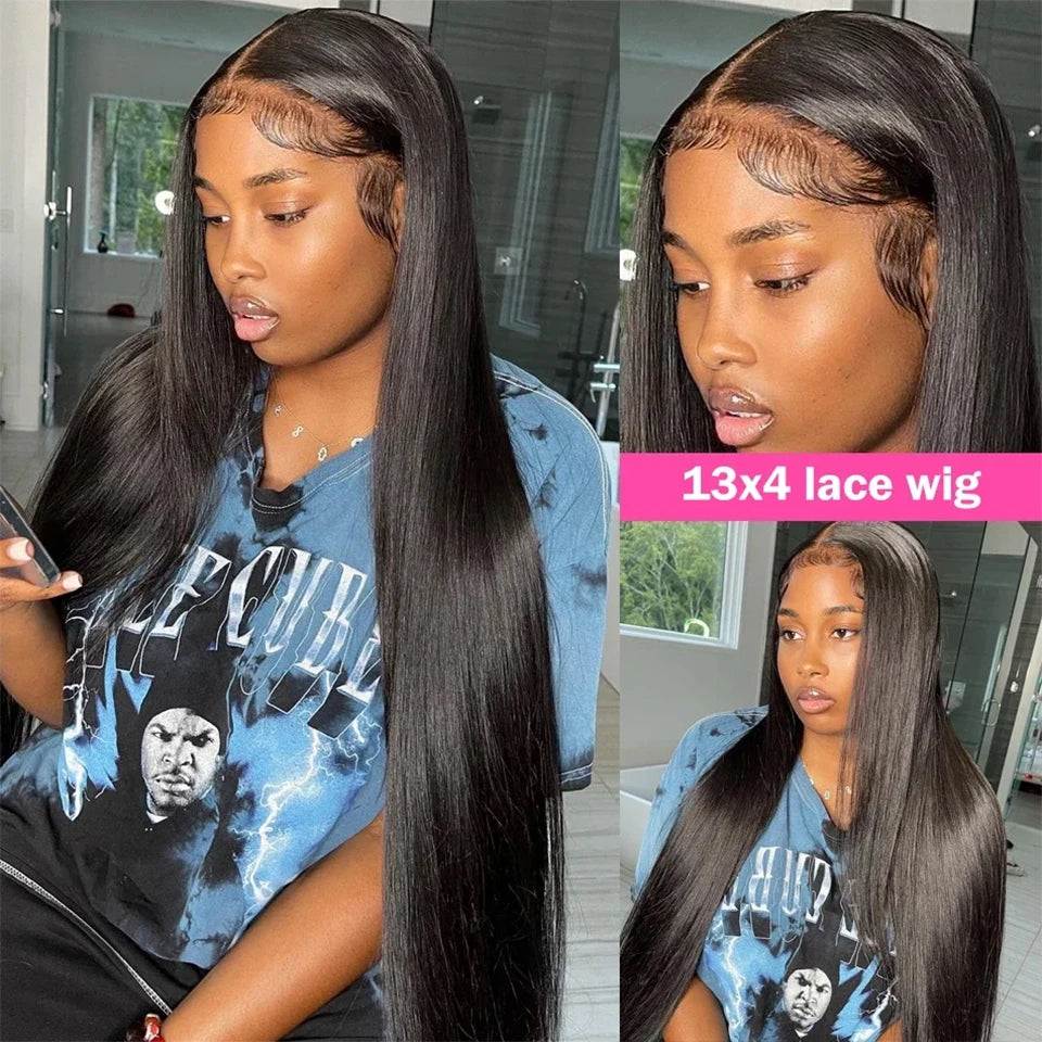 Wear To Go Glueless Wig Human Hair Ready To Wear Straight 13x4 Lace Front Human Hair Wig Pre Cut Lace 4x4 Closure Human Hair Wig