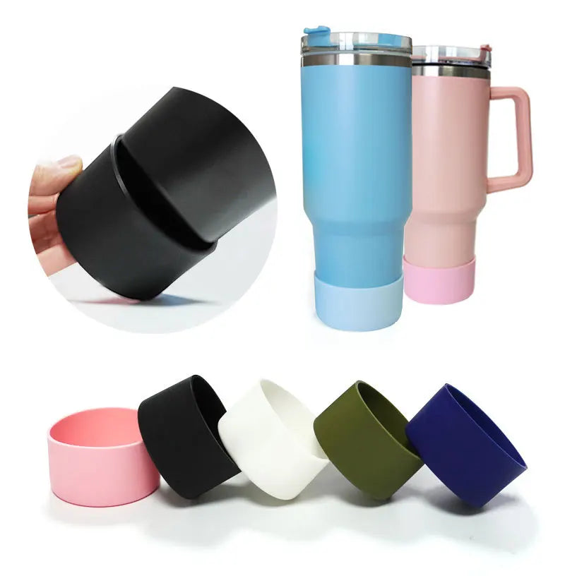 7.5cm Silicone Cup Boot for 40oz  Large Capacity Coffee Tumbler Ice Flow Flip 30oz 20 oz Bottle Cover Bottom Sleeve Cover