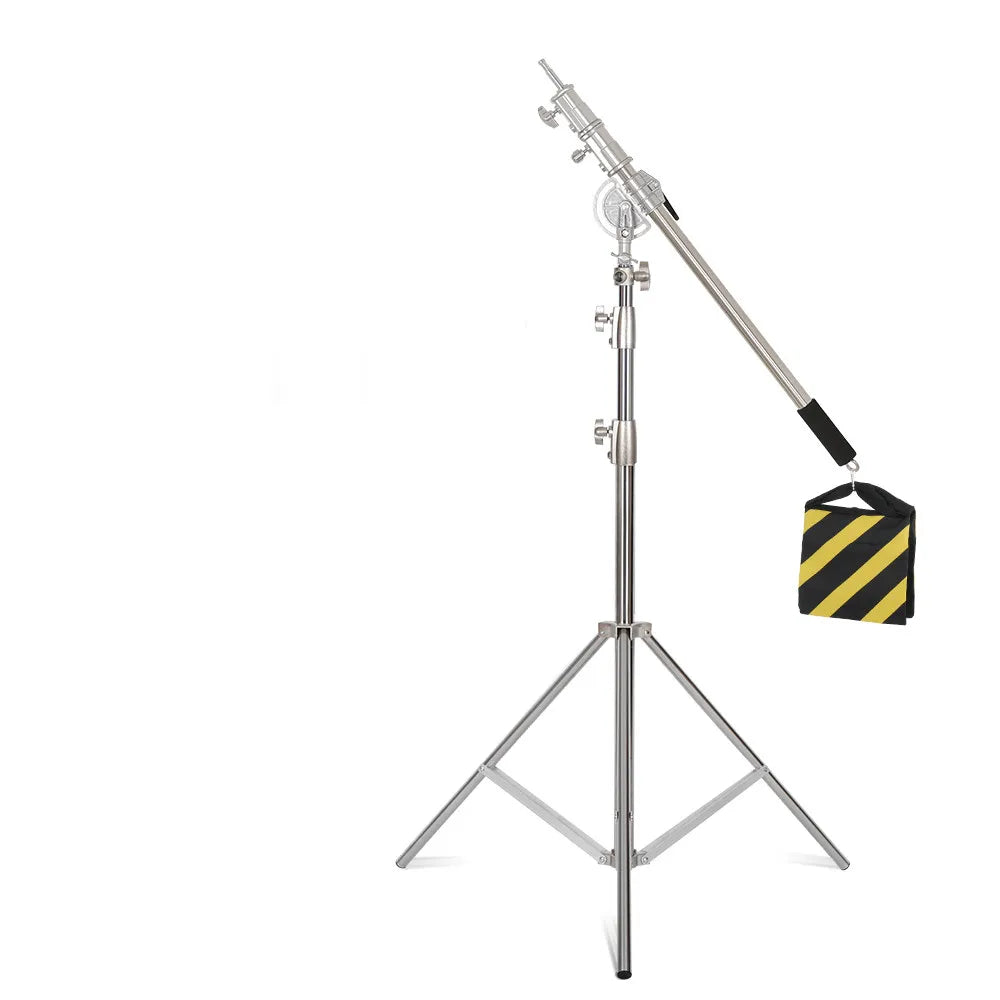 Studio Photo Telescopic Boom Arm Top Light Stand With Sandbag for Speedlite /Mini Flash Strobe /Softbox/LED Video