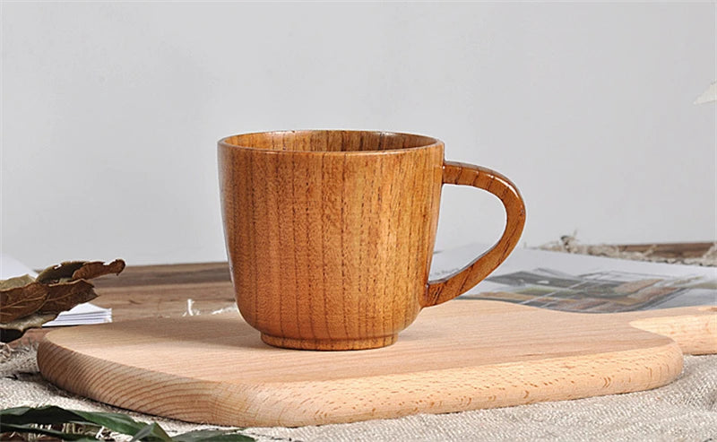 Wooden Big Belly Cups Handmade Natural Spruce Wood Cups Beer Tea Coffee Milk Water Cup Kitchen Bar Drinkware for Kitchen