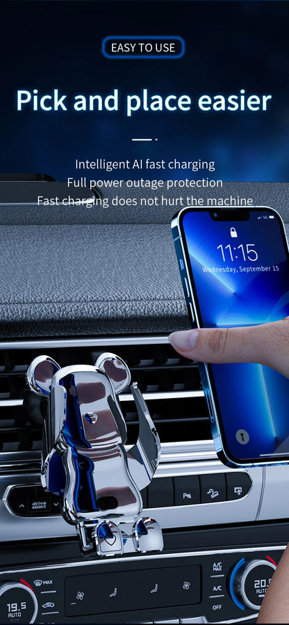 Infrared Wireless Charger 15W Fast Charge Car Holder for iphone 13 Pro 12 11 Automatic Clamp Qi Magnetic Charger Airvent Mount