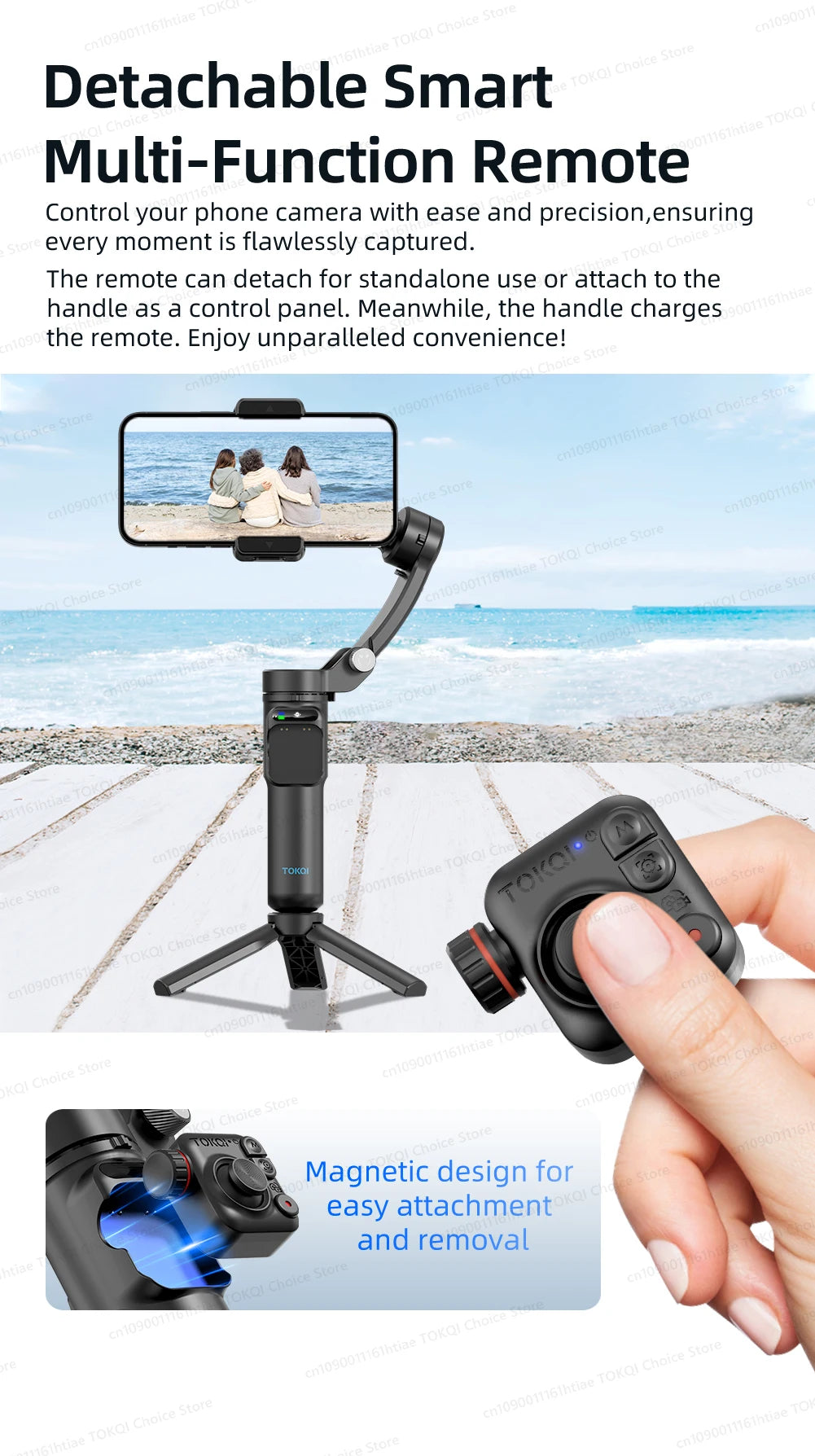 Handheld Gimbal Stabilizer Selfie Tripod with Wireless Remote for Smartphone 3-Axis Anti Shake Gimbal Foldable for iPhone Xiaomi