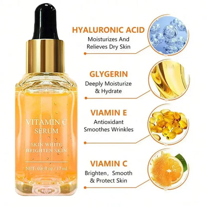 Vitamin C Remove Dark Spots face Serum Whiten Fade Freckles Anti-wrinkle Brighten Moisturize Collagen Korean Face Care Makeup