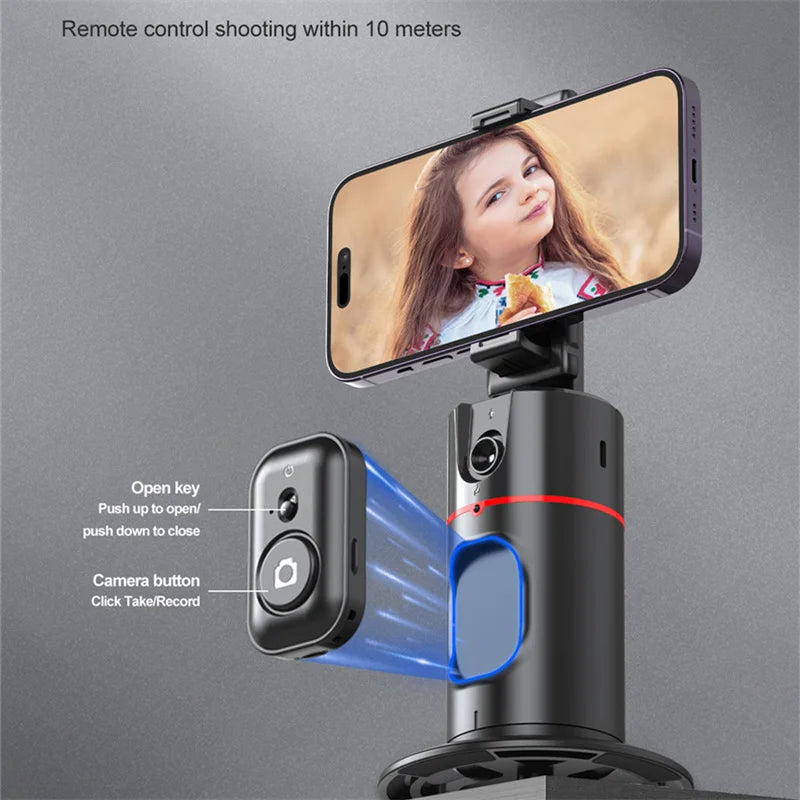 FANGTUOSI 2023 New 360 Rotation Gimbal Stabilizer Selfie Stick Monopod Desktop tracking gimbal PTZ For Tiktok Smartphone live