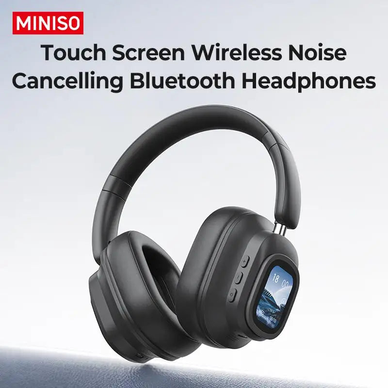 MINISO G90 Wireless Headphones with Built-in Microphone Noise Cancellation Touch Screen Headset,Earbuds Foldable Gaming Headset