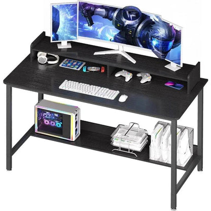 Computer Desk with Shelves, 32 Inch Gaming Writing Desk, Study PC Table Workstation with Storage for Home Office - MarvelouStoree