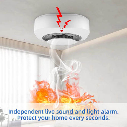 Gautone Independent Smoke Alarm Fire Protection Smokehouse Home Security System Smoke Detector - MarvelouStoree