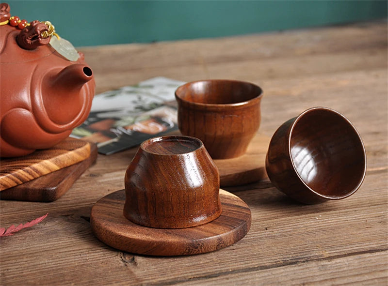 Wooden Big Belly Cups Handmade Natural Spruce Wood Cups Beer Tea Coffee Milk Water Cup Kitchen Bar Drinkware for Kitchen