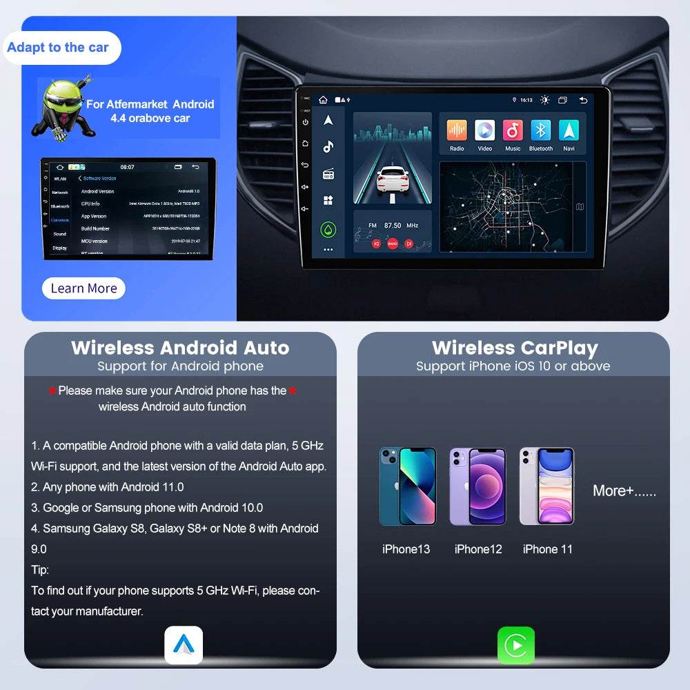 CarlinKit Wireless CarPlay Adapter USB Wireless Android Auto Dongle for Android Car Multimedia Mirrorlink Waze Spotify Autokit - MarvelouStoree