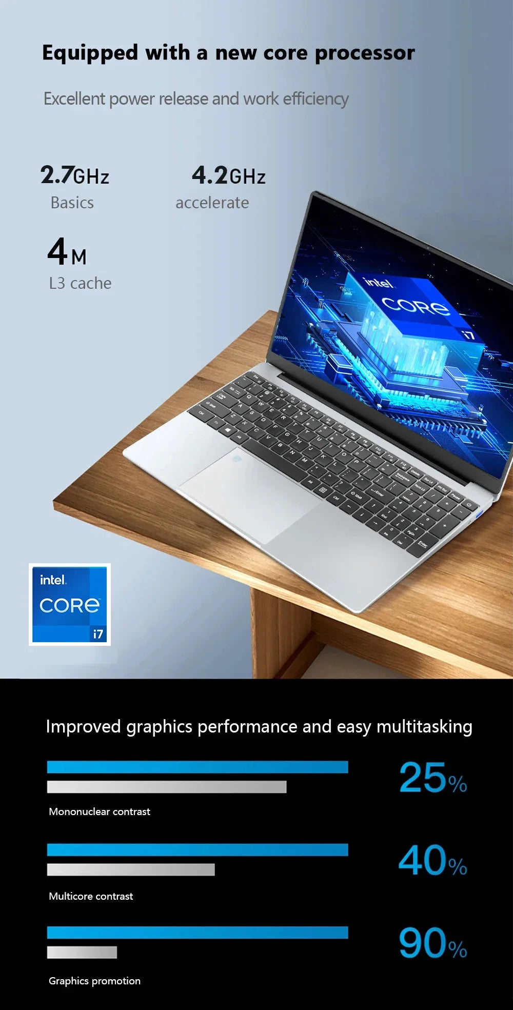 Portable i7 Laptop Computer PC Gamer Windows 11 Intel Core i7 8500Y 15.6 inch Office Study Laptops Fingerprint Unlock Notebook