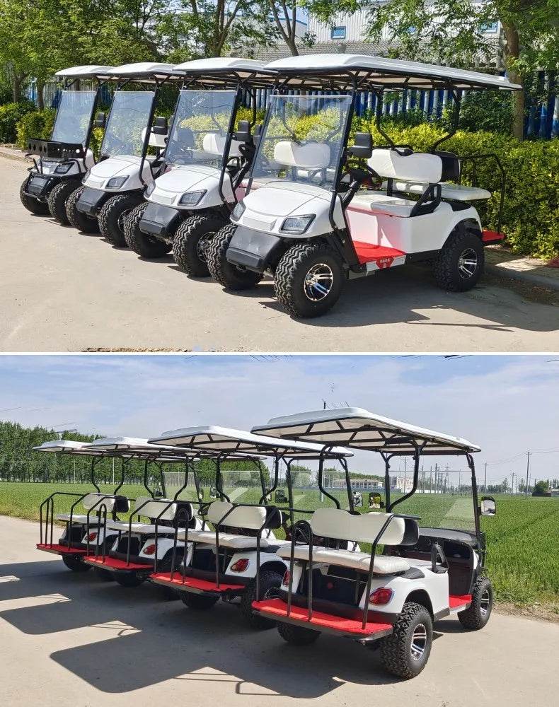 Newly Designed Fuel Golf Cart With Cargo Tank, 4-Seater, Four-Wheel Front And Rear Independent Suspension, 350cc Gasoline Engine - MarvelouStoree