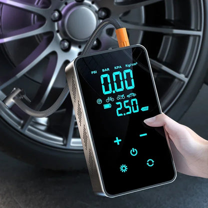 1 Set Car Mounted Wireless Inflation Pump Digital Intelligence Portable Handheld Touch Tire Inflation Pump