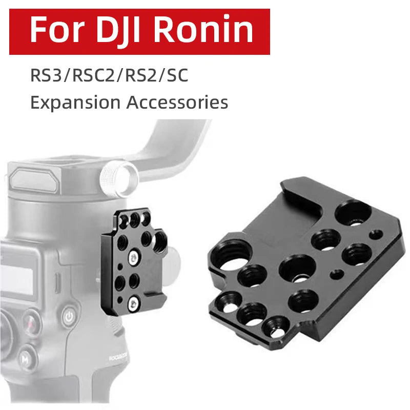 Quick Release Plate Camera Stabilizer Expansion Mounting Base with Cold Shoe Mount for DJI Ronin S SC RS2 RS3 Accessories