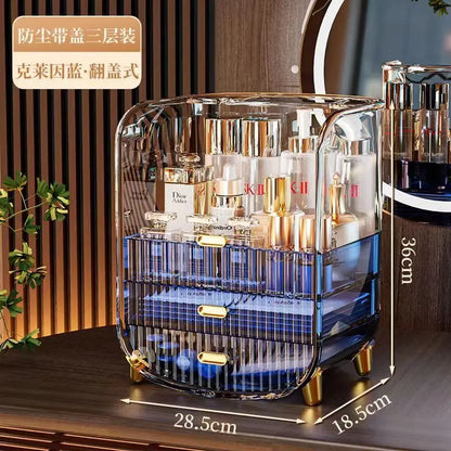 New Organizer Jewelry Cosmetic Storage Box Transparent Quality Container Capacity Desktop High Drawer Skincare Large Type