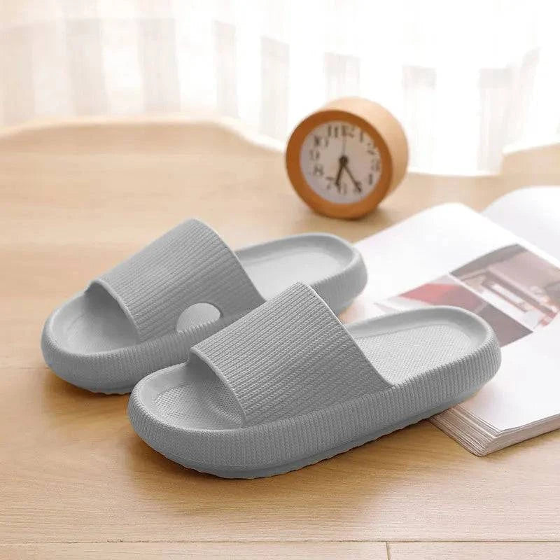 Thick Platform Bathroom Home Slippers Women Fashion Soft Sole EVA Indoor Slides Woman Sandals 2023 Summer Non-slip Flip Flops - MarvelouStore