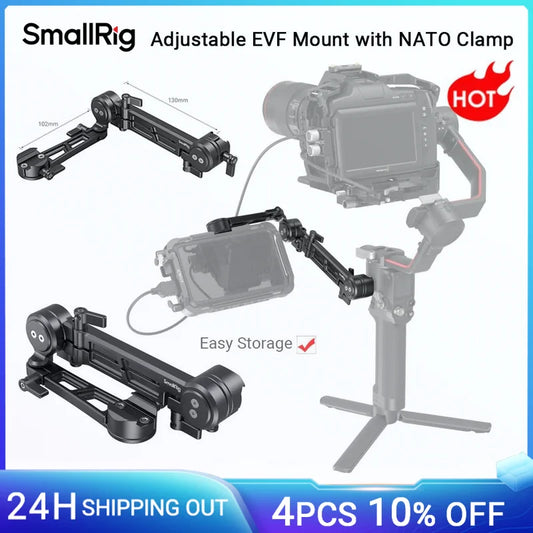 SmallRig Adjustable EVF Mount With NATO Clamp Supports Monitors For Sony for Canon Universal Camera Accessories MD3507