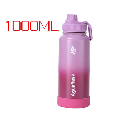 32OZ Large Capacity Thermo Bottle 1000ML Stainless Steel Thermal Thermo Water Portable Vacuum Mug Thermos Insulated Cup Tumbler