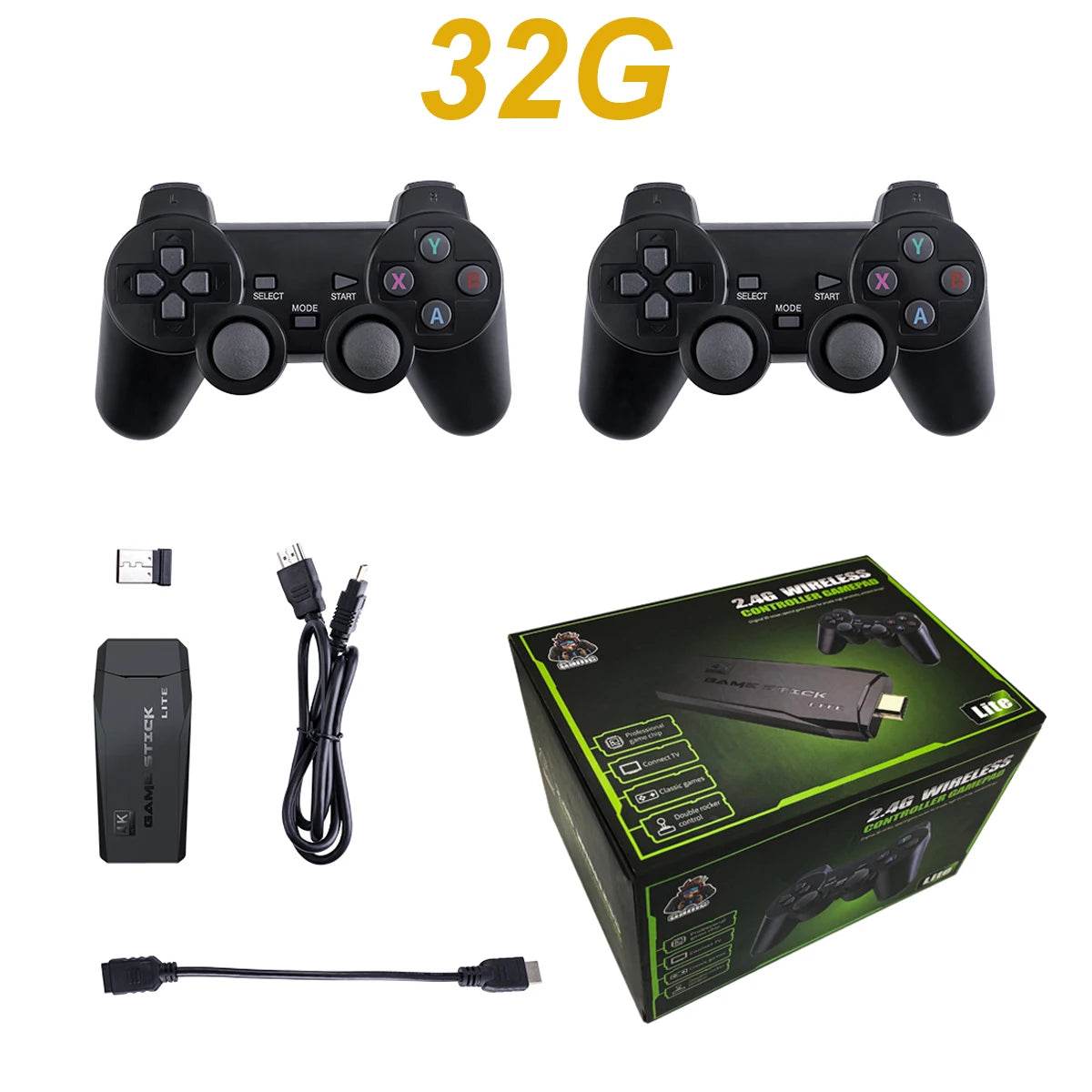 Video Game Console 64G Built-in 20000 Games Retro handheld Game Console Wireless Controller Game Player For Children Xmas Gifts - MarvelouStoree