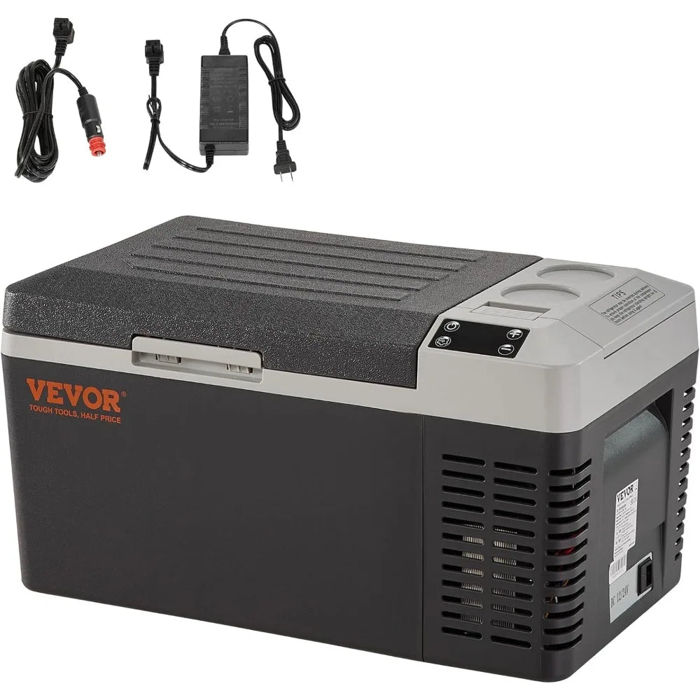 12 Volt Refrigerator 16 Qt, Portable Mini Car Fridge w/ -4℉-68℉ & App Control 12/24V DC & 110-240V AC Electric Compressor Cooler