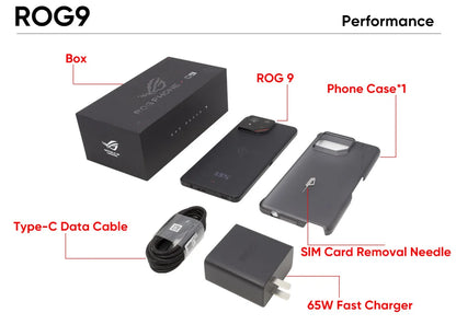 ASUS ROG Phone 9&9pro Gaming Phone Snapdragon Supreme Edition Matrix Liquid Cooling 185HZ Samsung E6 Gaming Screen