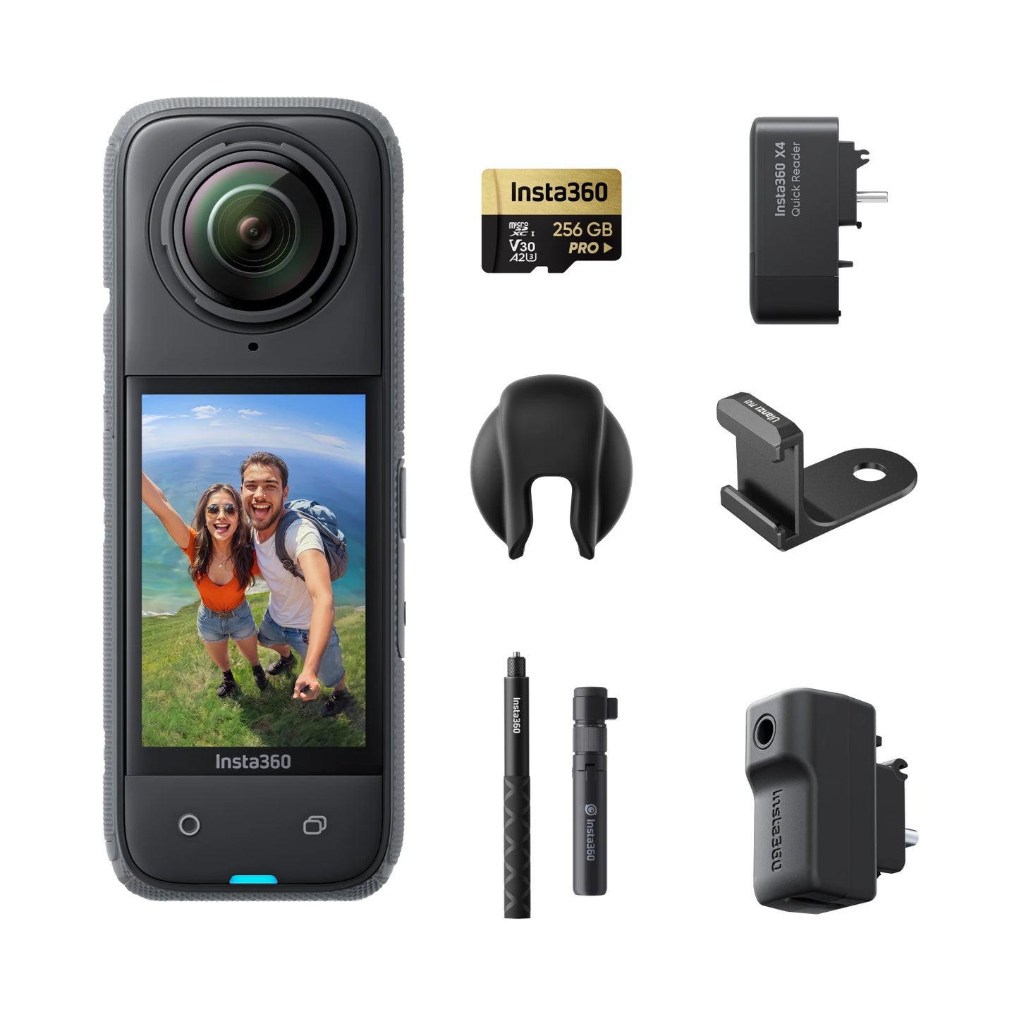 Insta360 X4 - 8K Waterproof 360 Action Camera, 4K Wide-Angle Video, Invisible Selfie Stick, Removable Lens Guards, 135 Min Last