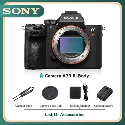 Sony Alpha A7 II A7 III A7S A7R II A7R III Full Frame Mirrorless Camera Digital Compact Camera 4K Professional Photography（Used）