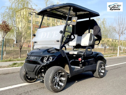 Street Legal 4000W 48V Electric Golf Cart Convertible Sightseeing Golf Cart 2 Seater Lithium Battery Sports Buggy Golf Cart