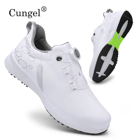 Men Professional Golf Shoes Spikes Golf Sneakers Black White Mens Golf Trainers Big Size Golf Shoes for Men