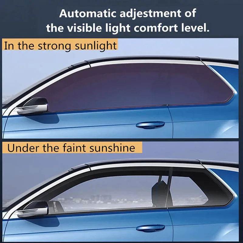 152/100/76/50CM Front Rear windshields Car Window Solar Tint Photochromic Film Light 78-15%/Dark 38-7% Heat Rejection Block UV - MarvelouStoree