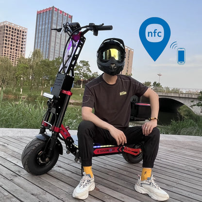 Off Road Fat Tire Electric Scooter 100KM H 72V 8000W 12000W 15000W Double Motor 30-100AH Long Range 300KM E Scooters 13/14 Inch