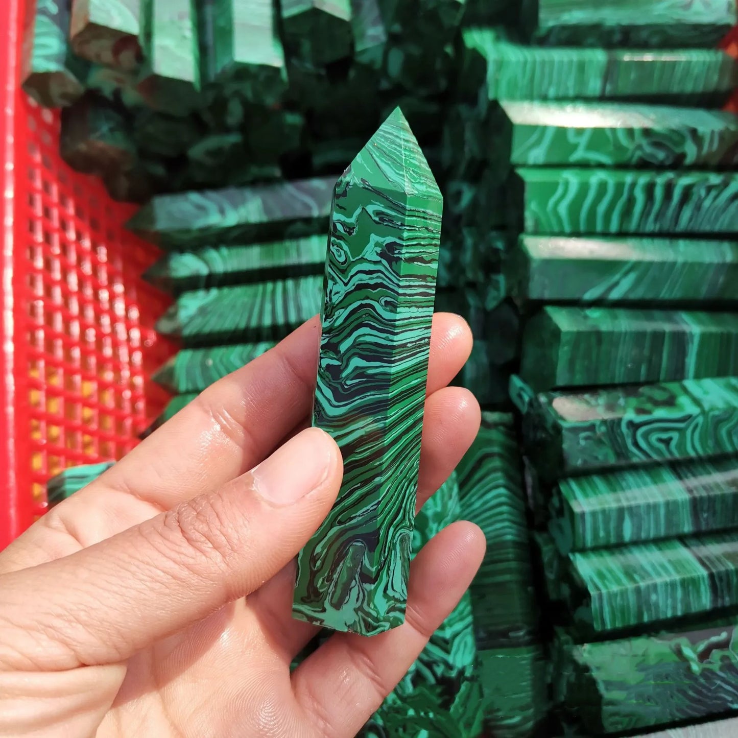 7-9cm Malachite Tower Natural Stone Geode Crystal Energy Healing Mineral Stone Rock Healing Spiritual Witchcraft Home Decor