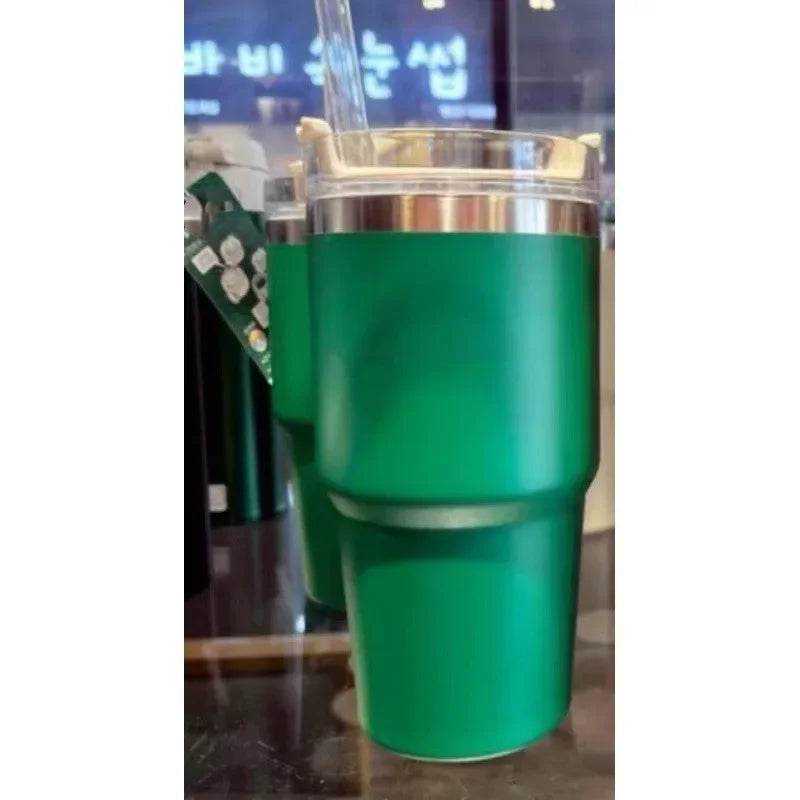 2024 NEW Latest Starbuck Ice Cup Car Cup 304 Stainless Steel Water Cup 20OZ Large Capacity Beer Cup Insulation and Cooling - MarvelouStoree