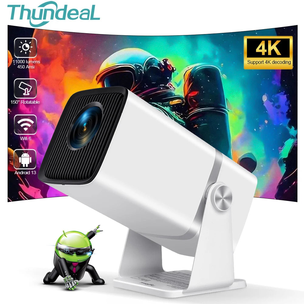 ThundeaL 4K Full HD Projector FHD TD80W Android WiFi 3D Home Theater TD80 Portable Beam Projector Meeting Video Movie PK HY320