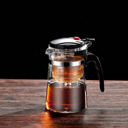 Chinese Style Kung Fu Teapot Heat Resistant Glass Teapot with Tea Water Separation Filter Home Coffee Pot Home Teaware Set