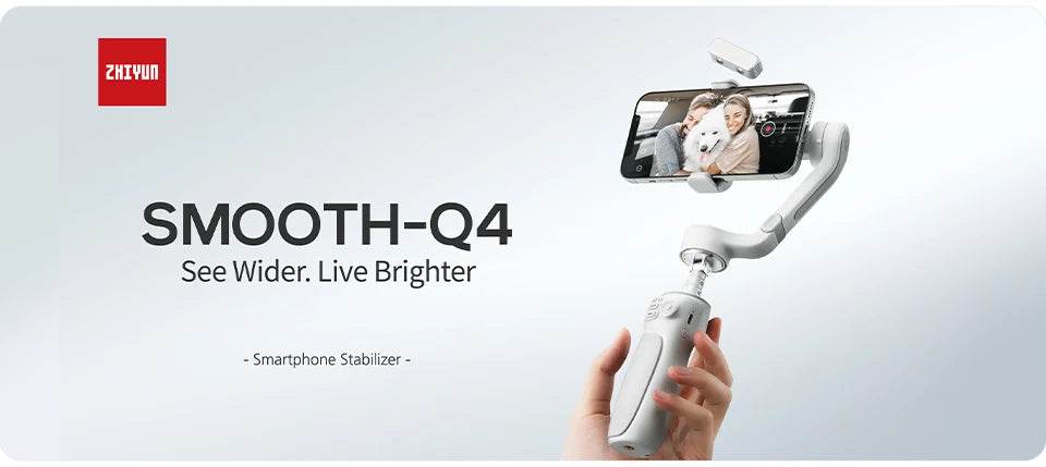 ZHIYUN Official Smooth Q4 Smartphone Gimbal 3-Axis Portable Phone Stabilizer for iPhone 15 pro max/Xiaomi/Huawei/Samsung - MarvelouStoree