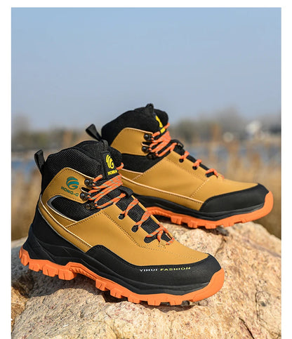 safety shoes man waterproof work safety sneakers high top boots anti puncture Work shoes steel toe working shoes with protection