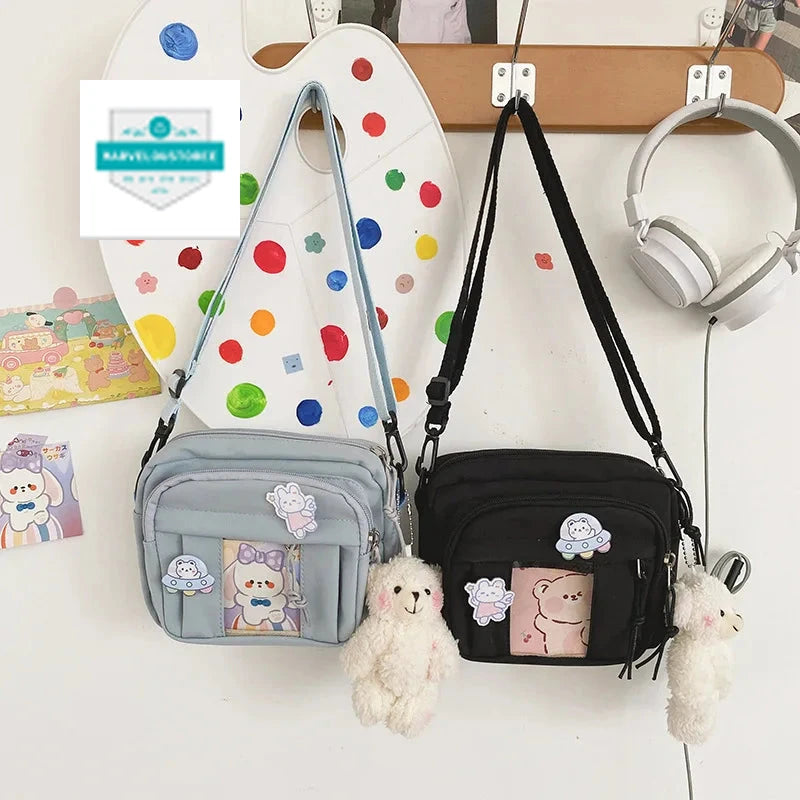 New Kawaii Bag Girls 2024 New JK Transparent Bag Small Crossbody Bag For Women Purses and Handbags Shoulder Bag Itabag Bolso