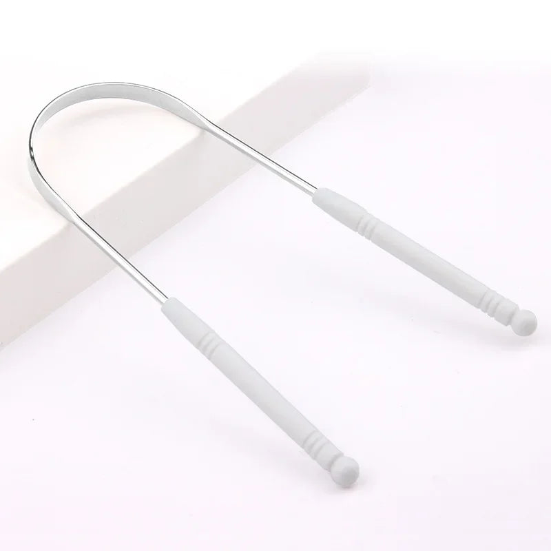 1PCS Stainless Steel Tongue Scraper Oral Tongue Cleaner Brush Tongue Toothbrush Oral Hygiene High Quality Tounge Scraper